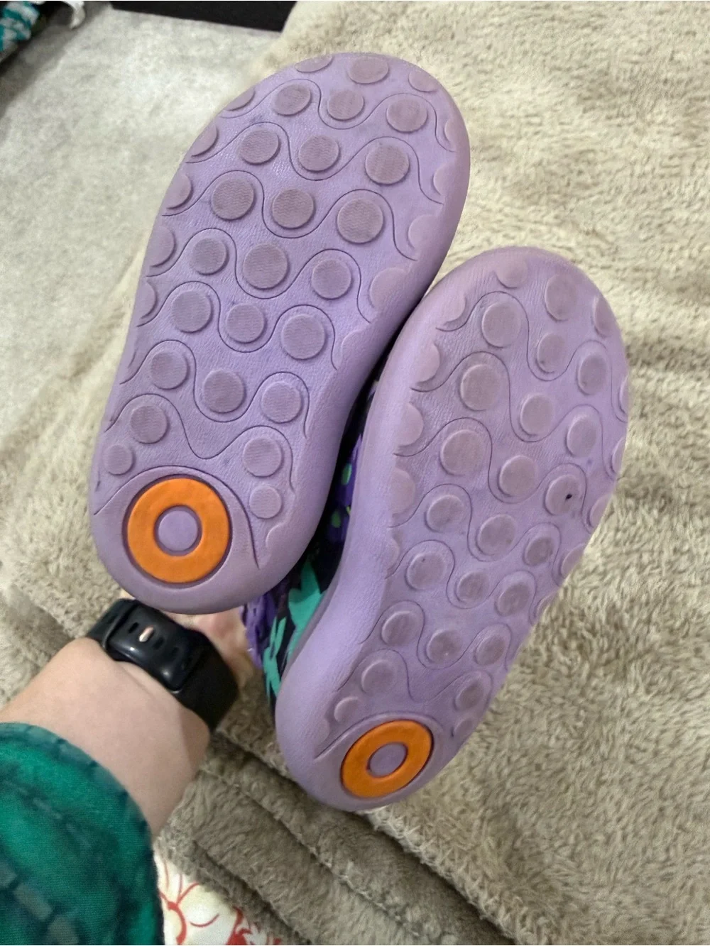 Bogs Kids Floral Pull-On Boots in Purple and Teal